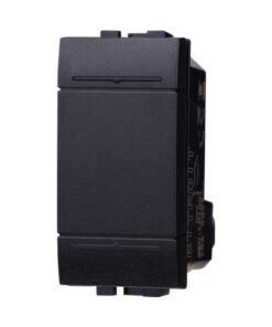Pulsante 1P 16A Unipolare Colore Nero Compatibile Con Bticino Living International