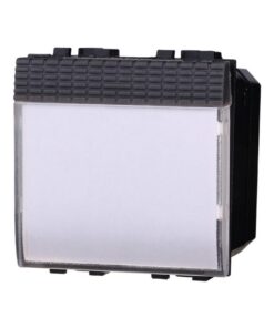 Pulsante Targa Portanome 2P 2M Campanello Colore Nero Compatibile Con Bticino Living International