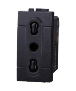 Presa Bipasso Bivalente 2P+T 10/16A Colore Nero Compatibile Con Bticino Living International