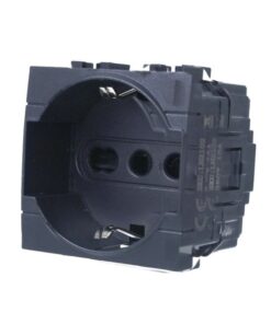 Presa Schuko 2P+T 16A Colore Nero Compatibile Con Bticino Living International