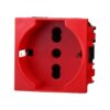 Presa Schuko 2P+T 16A Colore ROSSO Compatibile Con Bticino Living International