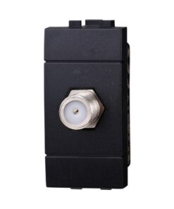 Presa TV SAT A Vite Satellitare Tipo F Colore Nero Compatibile Con Bticino Living International