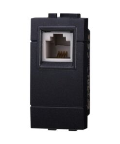 Connettore Telefonica Presa RJ11 Colore Nero Compatibile Con Bticino Living International