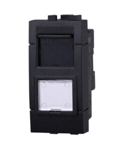 Connettore Rete Presa Dati RJ45 CAT5E Colore Nero Compatibile Con Bticino Living International