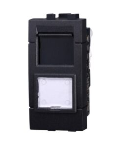 Connettore Rete Presa Dati RJ45 CAT6 Colore Nero Compatibile Con Bticino Living International