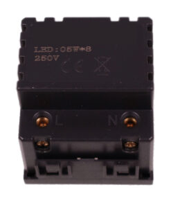 Lampada Led Luce Emergenza 2 Posti 220V 0.5W 80LM 6000K Autonomia 3 Ore Colore Nero Compatibile Con Bticino Living International