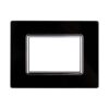 Placca In Vetro Serie Space 3P Colore Nero Compatibile Con Bticino Living Light