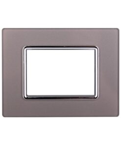 Placca In Vetro Serie Space 3P Colore Silver Compatibile Con Bticino Living Light