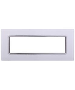 Placca In Vetro Serie Space 7P Colore Bianco Compatibile Con Bticino Living Light