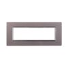 Placca In Vetro Serie Space 7P Colore Silver Compatibile Con Bticino Living Light