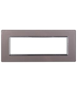 Placca In Vetro Serie Space 7P Colore Silver Compatibile Con Bticino Living Light