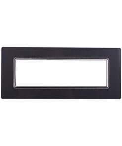 Placca In Vetro Serie Space 7P Colore Acciaio Scuro Compatibile Con Bticino Living Light