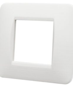 Placca Plastica Serie Space 2P Colore Bianco Satinato Compatibile Con Bticino Living Light