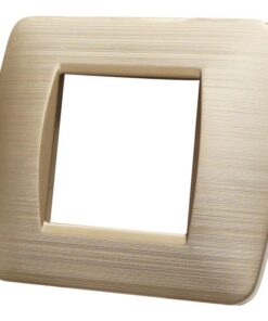 Placca Plastica Serie Space 2P Colore Oro Satinato Compatibile Con Bticino Living Light