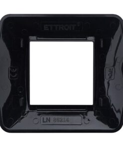 Placca Plastica Serie Space 2P Colore Nero Satinato Compatibile Con Bticino Living Light