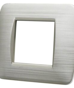 Placca Plastica Serie Space 2P Colore Silver Satinato Compatibile Con Bticino Living Light
