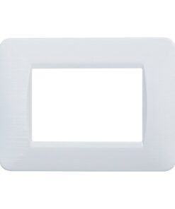 Placca Plastica Serie Space 3P Colore Bianco Satinato Compatibile Con Bticino Living Light
