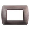 Placca Plastica Serie Space 3P Colore Bronzo Satinato Compatibile Con Bticino Living Light