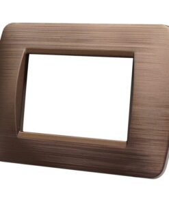 Placca Plastica Serie Space 3P Colore Bronzo Satinato Compatibile Con Bticino Living Light
