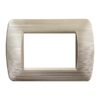Placca Plastica Serie Space 3P Colore Oro Satinato Compatibile Con Bticino Living Light