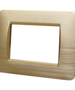 Placca Plastica Serie Space 3P Colore Oro Satinato Compatibile Con Bticino Living Light