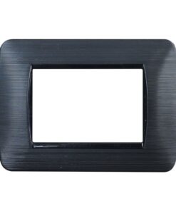 Placca Plastica Serie Space 3P Colore Nero Satinato Compatibile Con Bticino Living Light