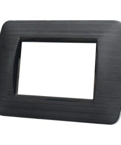 Placca Plastica Serie Space 3P Colore Nero Satinato Compatibile Con Bticino Living Light