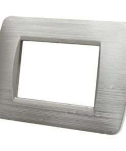 Placca Plastica Serie Space 3P Colore Silver Satinato Compatibile Con Bticino Living Light