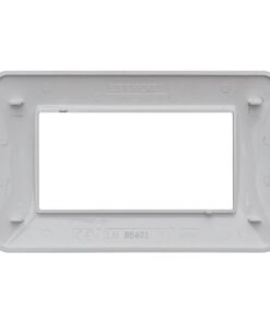Placca Plastica Serie Space 4P Colore Bianco Satinato Compatibile Con Bticino Living Light
