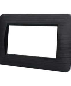 Placca Plastica Serie Space 4P Colore Nero Satinato Compatibile Con Bticino Living Light