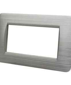 Placca Plastica Serie Space 4P Colore Silver Satinato Compatibile Con Bticino Living Light