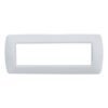 Placca Plastica Serie Space 7P Colore Bianco Satinato Compatibile Con Bticino Living Light