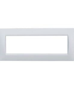 Placca Plastica Serie Space 7P Colore Bianco Satinato Compatibile Con Bticino Living Light
