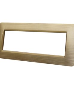 Placca Plastica Serie Space 7P Colore Oro Satinato Compatibile Con Bticino Living Light