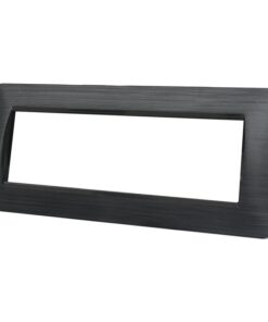 Placca Plastica Serie Space 7P Colore Nero Satinato Compatibile Con Bticino Living Light