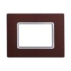 Placca In Alluminio Serie Space 3P Colore Bronzo Compatibile Con Bticino Living Light