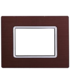 Placca In Alluminio Serie Space 3P Colore Bronzo Compatibile Con Bticino Living Light