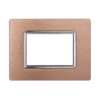 Placca In Alluminio Serie Space 3P Colore Oro Compatibile Con Bticino Living Light