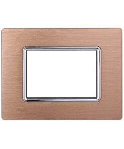 Placca In Alluminio Serie Space 3P Colore Oro Compatibile Con Bticino Living Light
