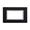 Placca In Alluminio Serie Space 4P Colore Nero Compatibile Con Bticino Living Light