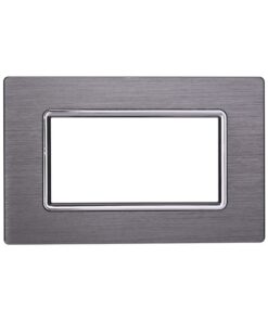Placca In Alluminio Serie Space 4P Colore Silver Compatibile Con Bticino Living Light