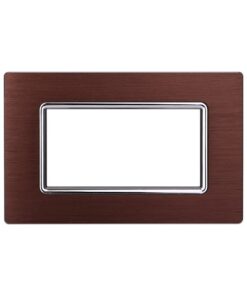 Placca In Alluminio Serie Space 4P Colore Bronzo Compatibile Con Bticino Living Light