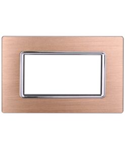 Placca In Alluminio Serie Space 4P Colore Oro Compatibile Con Bticino Living Light
