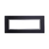 Placca In Alluminio Serie Space 7P Colore Nero Compatibile Con Bticino Living Light