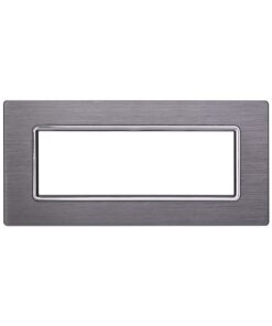 Placca In Alluminio Serie Space 7P Colore Silver Compatibile Con Bticino Living Light