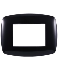 Placca Slim Serie Space 3P Colore Nero Compatibile Con Bticino Living Light