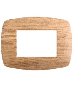 Placca Slim Serie Space 3P Colore Legno Scuro Compatibile Con Bticino Living Light