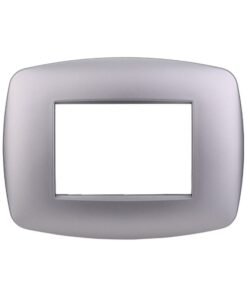 Placca Slim Serie Space 3P Colore Silver Compatibile Con Bticino Living Light