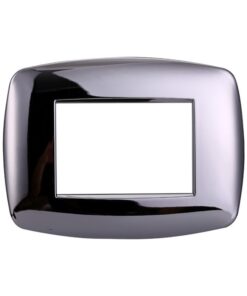 Placca Slim Serie Space 3P Colore Cromato Lucido Compatibile Con Bticino Living Light