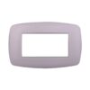 Placca Slim Serie Space 4P Colore Bianco Compatibile Con Bticino Living Light